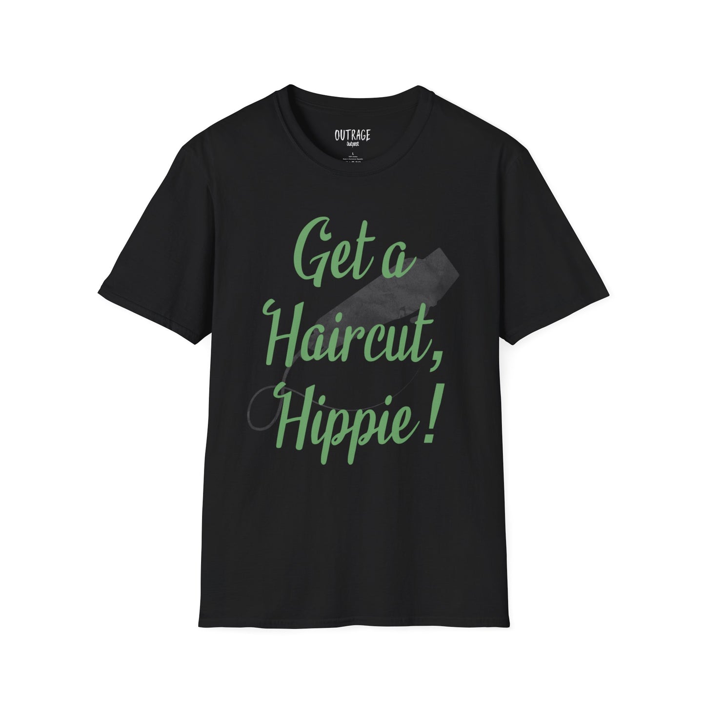 Get a Haircut Hippie Unisex Softstyle T-Shirt