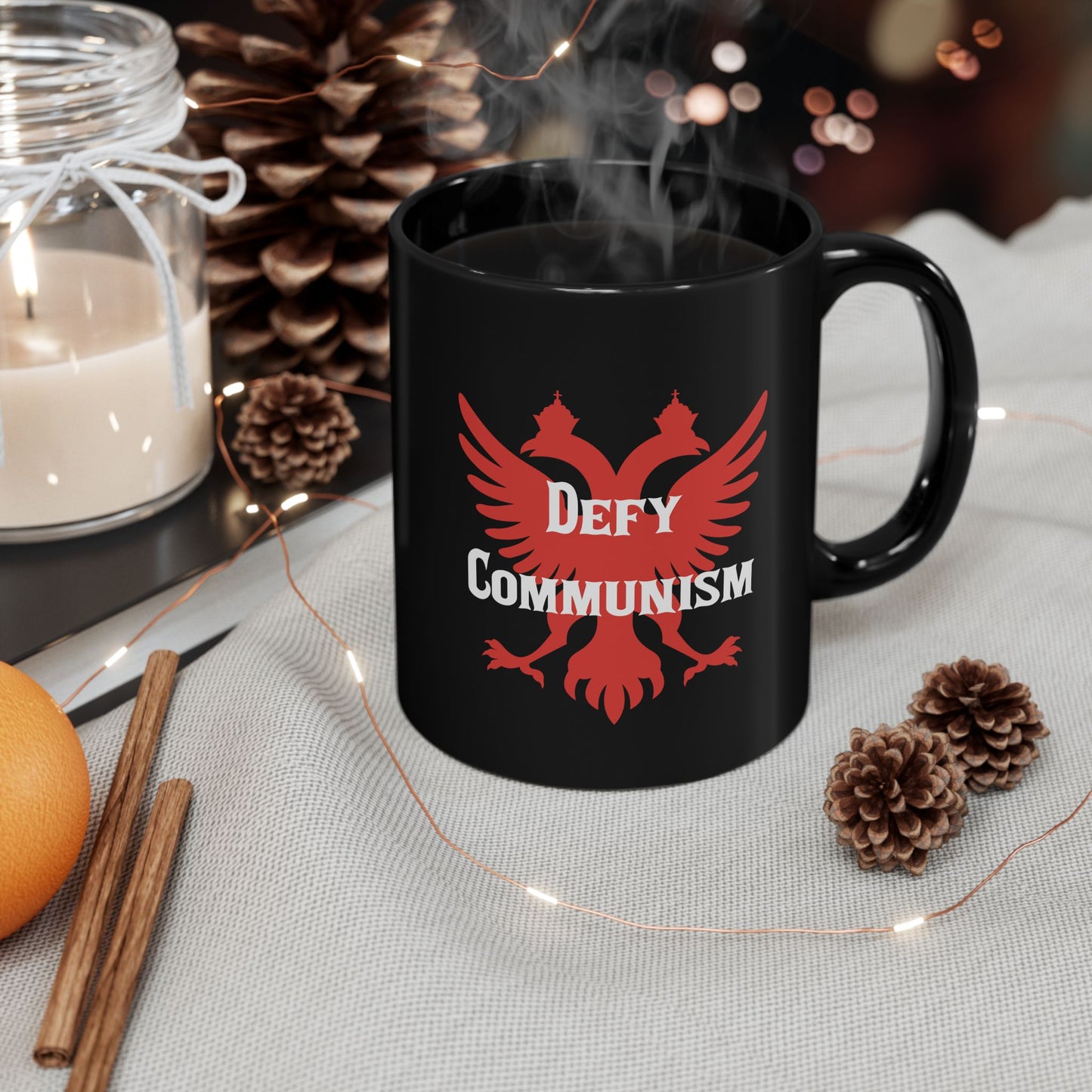 Defy Communism Black Mug (11oz, 15oz)