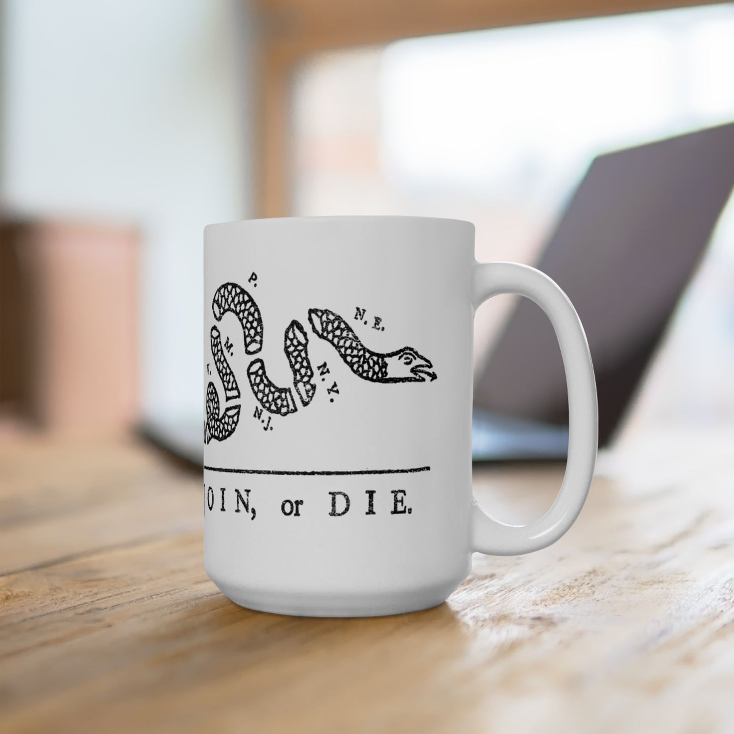 Join or Die Ceramic Mug, (11oz, 15oz)