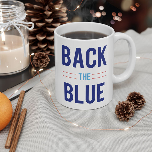 Back the Blue Ceramic Mug, (11oz, 15oz)